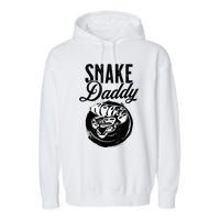 Snake Daddy Father Dad Snake Garment-Dyed Fleece Hoodie