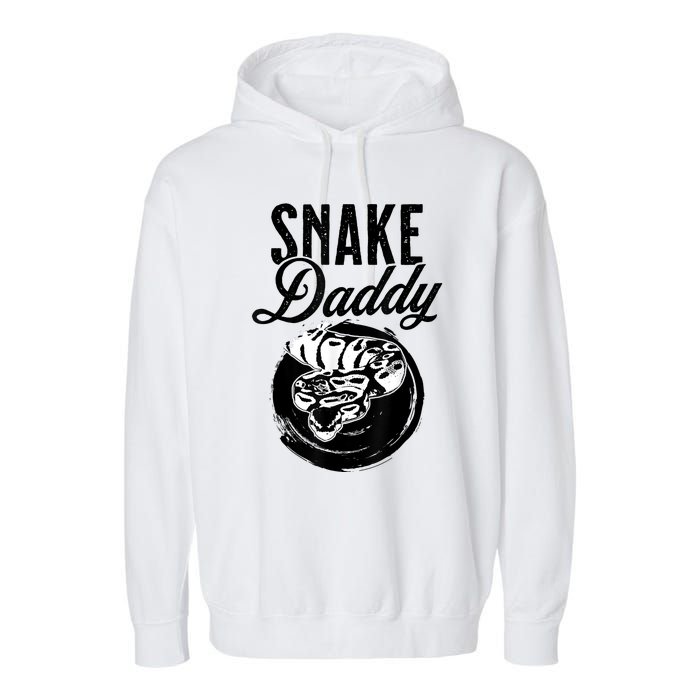 Snake Daddy Father Dad Snake Garment-Dyed Fleece Hoodie