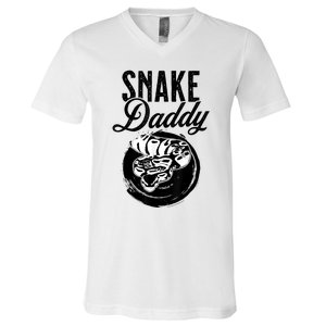 Snake Daddy Father Dad Snake V-Neck T-Shirt