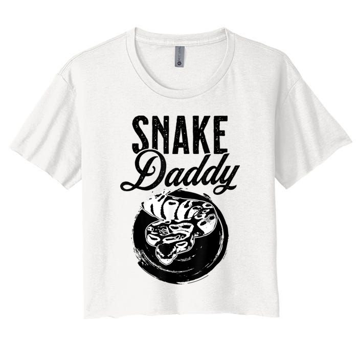 Snake Daddy Father Dad Snake Women's Crop Top Tee