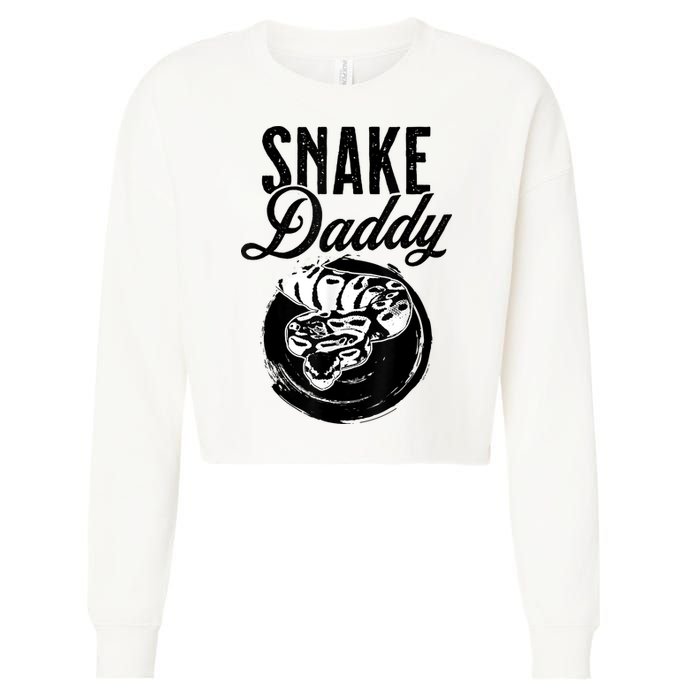 Snake Daddy Father Dad Snake Cropped Pullover Crew