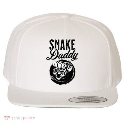 Snake Daddy Father Dad Snake Wool Snapback Cap