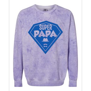 Super Dad Fathers Day Colorblast Crewneck Sweatshirt