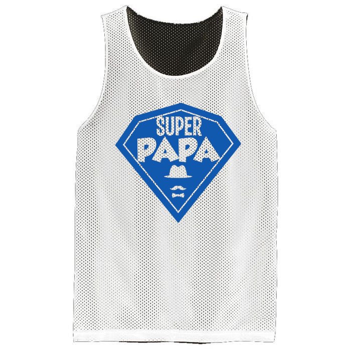 Super Dad Fathers Day Mesh Reversible Basketball Jersey Tank