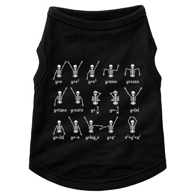 Skeleton Dance Figures Equation Math Teacher Halloween Doggie Tank