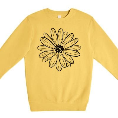 Spring Daisy Floral Premium Crewneck Sweatshirt