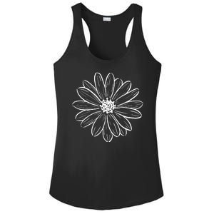 Spring Daisy Floral Ladies PosiCharge Competitor Racerback Tank