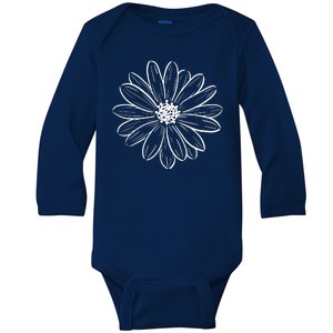 Spring Daisy Floral Baby Long Sleeve Bodysuit