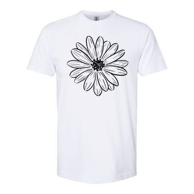 Spring Daisy Floral Softstyle CVC T-Shirt