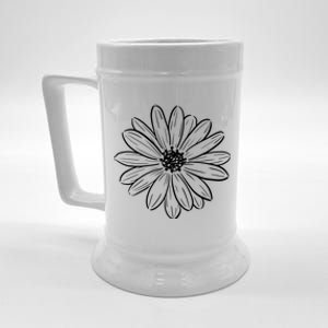 Spring Daisy Floral Beer Stein