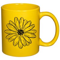 Spring Daisy Floral 11oz C Handle Ceramic Mug