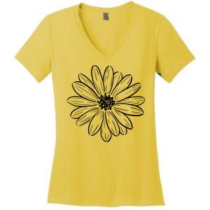 Spring Daisy Floral Women's V-Neck T-Shirt