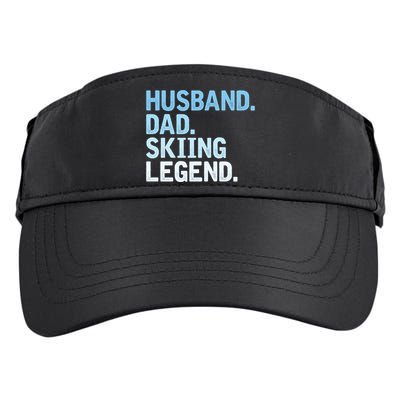 Skiing Dad Funny Husband Dad Skiing Legend Fathers Day Gift Adult Drive Performance Visor