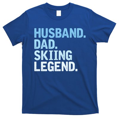 Skiing Dad Funny Husband Dad Skiing Legend Fathers Day Gift T-Shirt