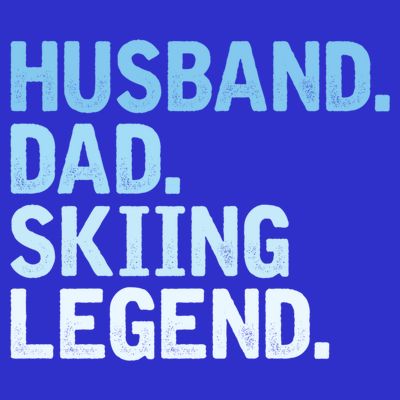 Skiing Dad Funny Husband Dad Skiing Legend Fathers Day Gift T-Shirt