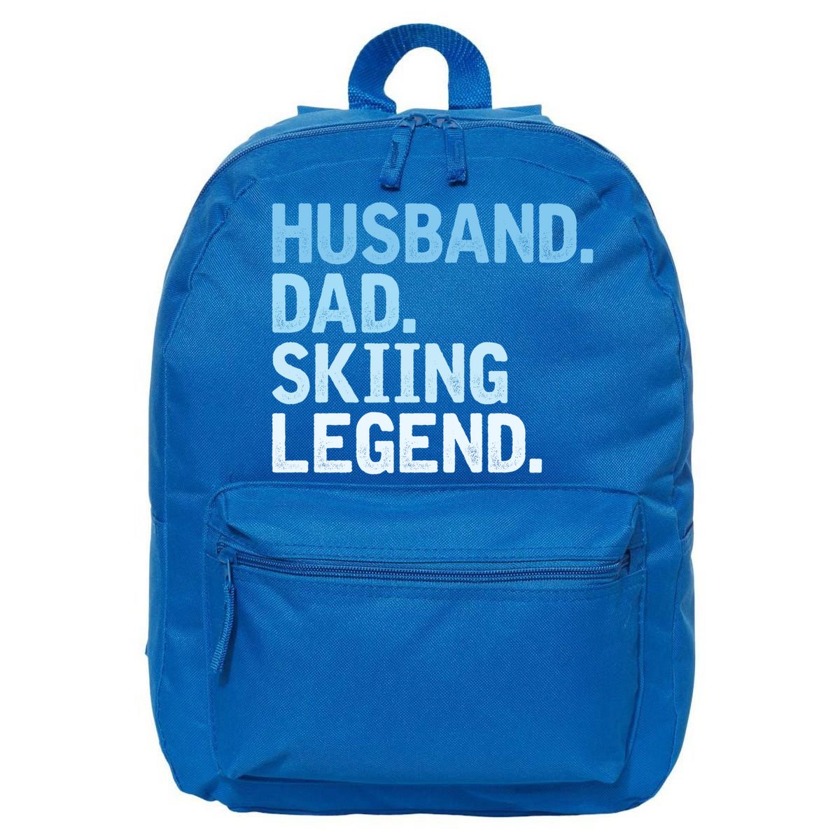 Skiing Dad Funny Husband Dad Skiing Legend Fathers Day Gift 16 in Basic Backpack
