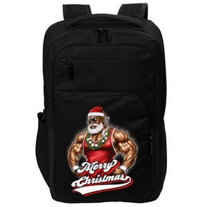 Santa Deadlift Fitness Christmas Funny Gym Christmas Cute Gift Impact Tech Backpack