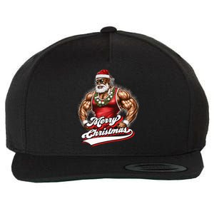 Santa Deadlift Fitness Christmas Funny Gym Christmas Cute Gift Wool Snapback Cap