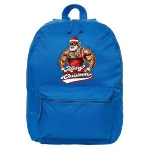 Santa Deadlift Fitness Christmas Funny Gym Christmas Cute Gift 16 in Basic Backpack