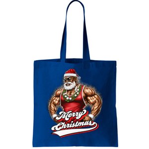 Santa Deadlift Fitness Christmas Funny Gym Christmas Cute Gift Tote Bag