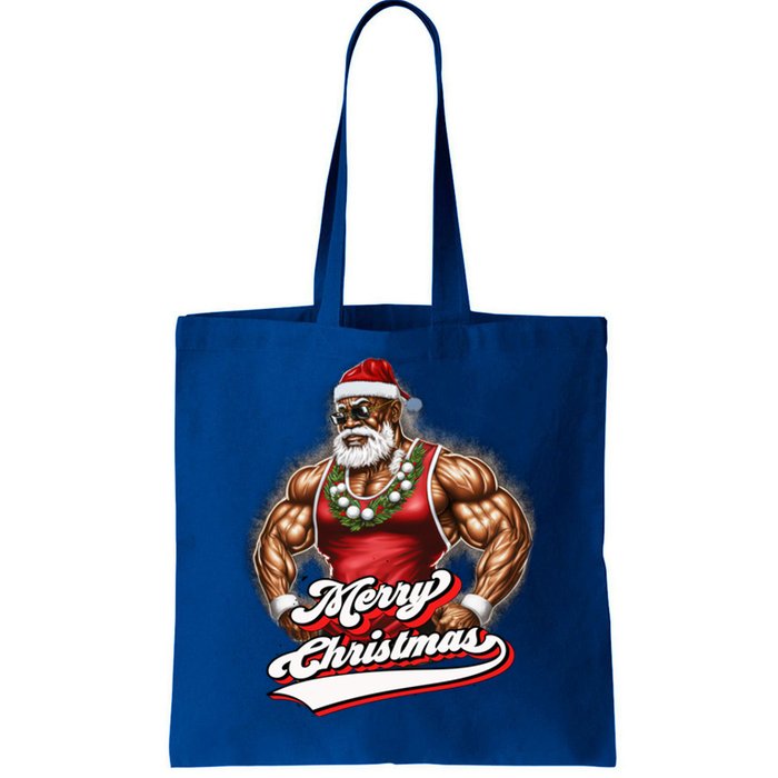 Santa Deadlift Fitness Christmas Funny Gym Christmas Cute Gift Tote Bag