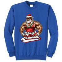 Santa Deadlift Fitness Christmas Funny Gym Christmas Cute Gift Tall Sweatshirt