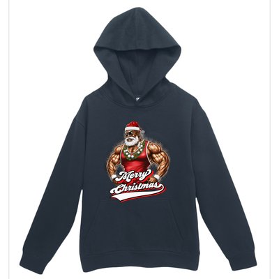 Santa Deadlift Fitness Christmas Funny Gym Christmas Cute Gift Urban Pullover Hoodie