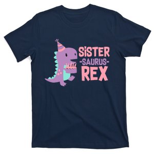 Sister Dinosaur Family Matching Dino Birthday Girl Party T-Shirt