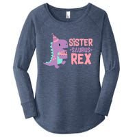 Sister Dinosaur Family Matching Dino Birthday Girl Party Women's Perfect Tri Tunic Long Sleeve Shirt