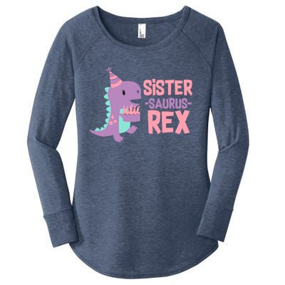 Sister Dinosaur Family Matching Dino Birthday Girl Party Women's Perfect Tri Tunic Long Sleeve Shirt