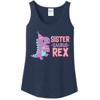 Sister Dinosaur Family Matching Dino Birthday Girl Party Ladies Essential Tank