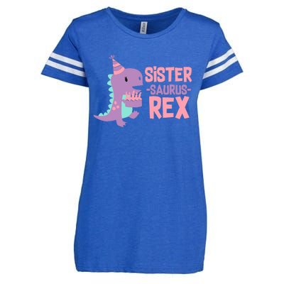 Sister Dinosaur Family Matching Dino Birthday Girl Party Enza Ladies Jersey Football T-Shirt