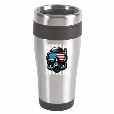 Scuba Diving Flag Patriotic Usa 4th Of July Vintage Cool Gift 16oz Travel Tumbler