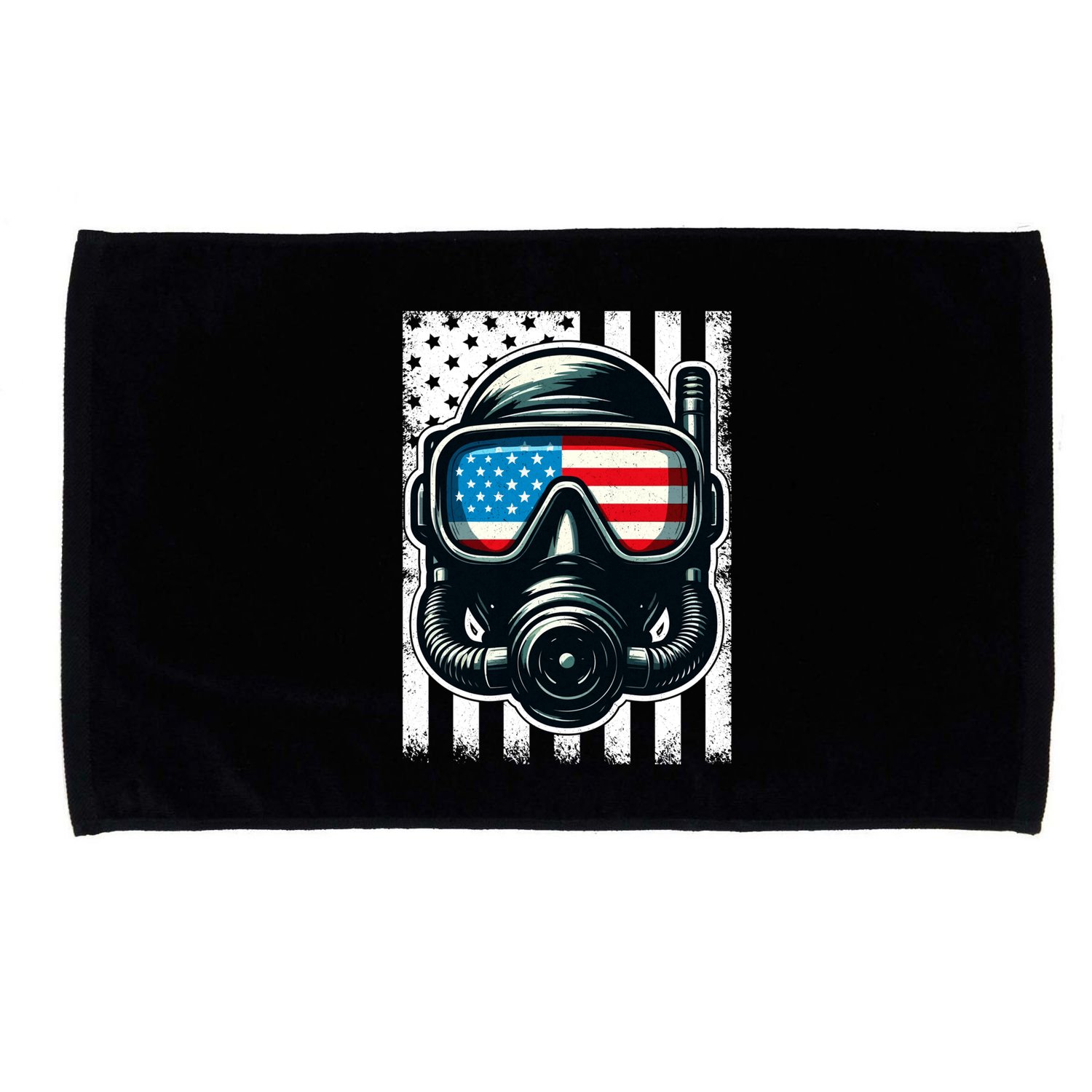 Scuba Diving Flag Patriotic Usa 4th Of July Vintage Cool Gift Microfiber Hand Towel