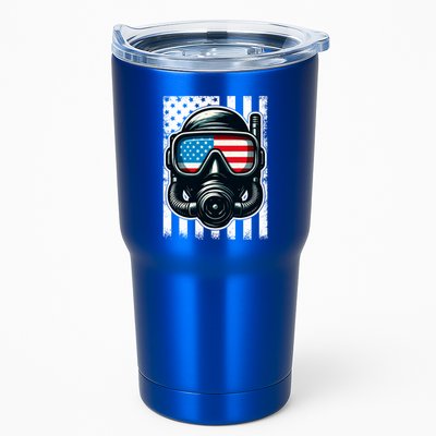 Scuba Diving Flag Patriotic Usa 4th Of July Vintage Cool Gift Tumbler