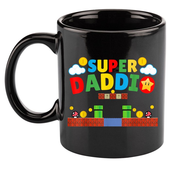 Super Dad Father's Day Gamer Daddy Super Daddio 11oz C Handle Ceramic Mug