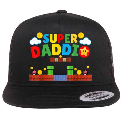 Super Dad Father's Day Gamer Daddy Super Daddio Flatbill Hat