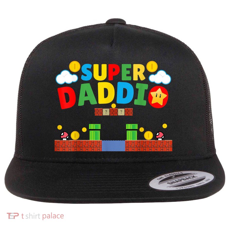 Super Dad Father's Day Gamer Daddy Super Daddio Flatbill Hat