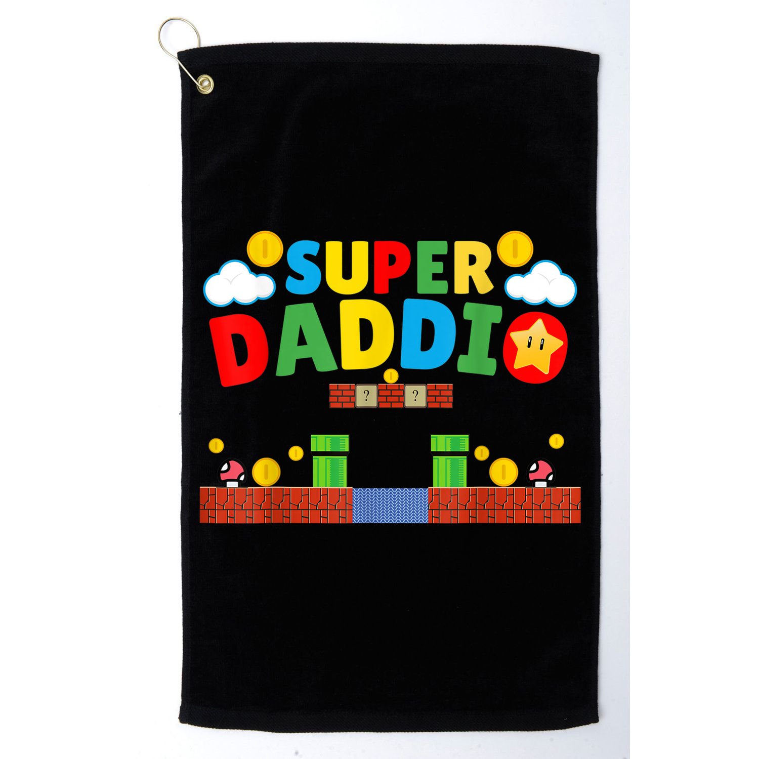 Super Dad Father's Day Gamer Daddy Super Daddio Golf Towel