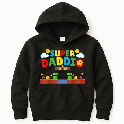 Super Dad Father's Day Gamer Daddy Super Daddio Kids Hoodie