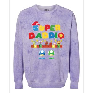 Super Daddio Father's Day Gamer Daddy Colorblast Crewneck Sweatshirt