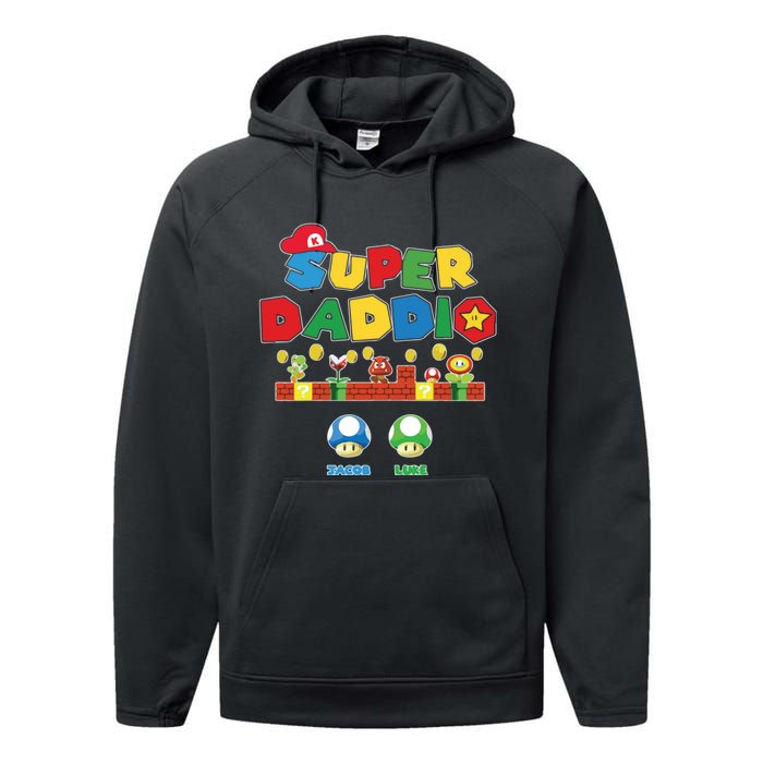 Super Daddio Father's Day Gamer Daddy Performance Fleece Hoodie