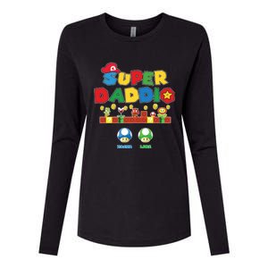 Super Daddio Father's Day Gamer Daddy Womens Cotton Relaxed Long Sleeve T-Shirt