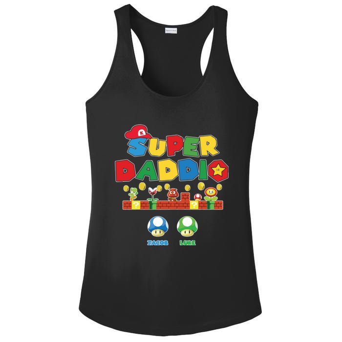 Super Daddio Father's Day Gamer Daddy Ladies PosiCharge Competitor Racerback Tank