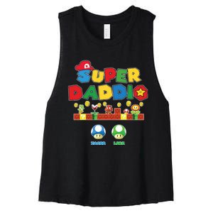 Super Daddio Father's Day Gamer Daddy Women's Racerback Cropped Tank