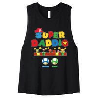 Super Daddio Father's Day Gamer Daddy Women's Racerback Cropped Tank