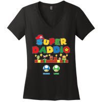 Super Daddio Father's Day Gamer Daddy Women's V-Neck T-Shirt