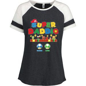 Super Daddio Father's Day Gamer Daddy Enza Ladies Jersey Colorblock Tee