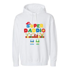 Super Daddio Father's Day Gamer Daddy Garment-Dyed Fleece Hoodie