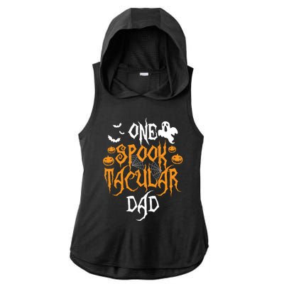 Spooktacular Dad Father Matching Family Halloween Gift Ladies PosiCharge Tri-Blend Wicking Draft Hoodie Tank